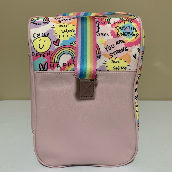 Betsey Johnson “Good Vibes” Weekender Travel Bag with Wristlet/Crossbody Bag - Picture 2 of 16